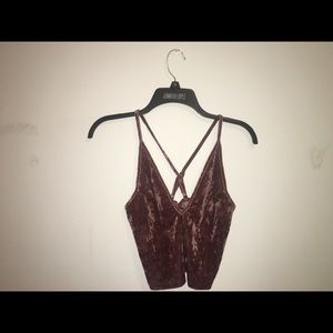 Velvet crop top